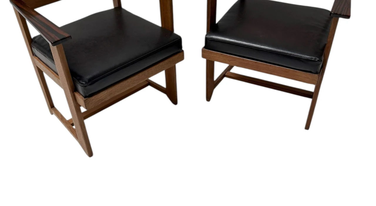 Two Art Deco Modernist Armchairs by Anton Lucas for N.V. Meubelkunst, 1920s